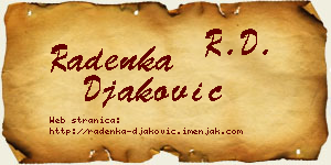 Radenka Đaković vizit kartica